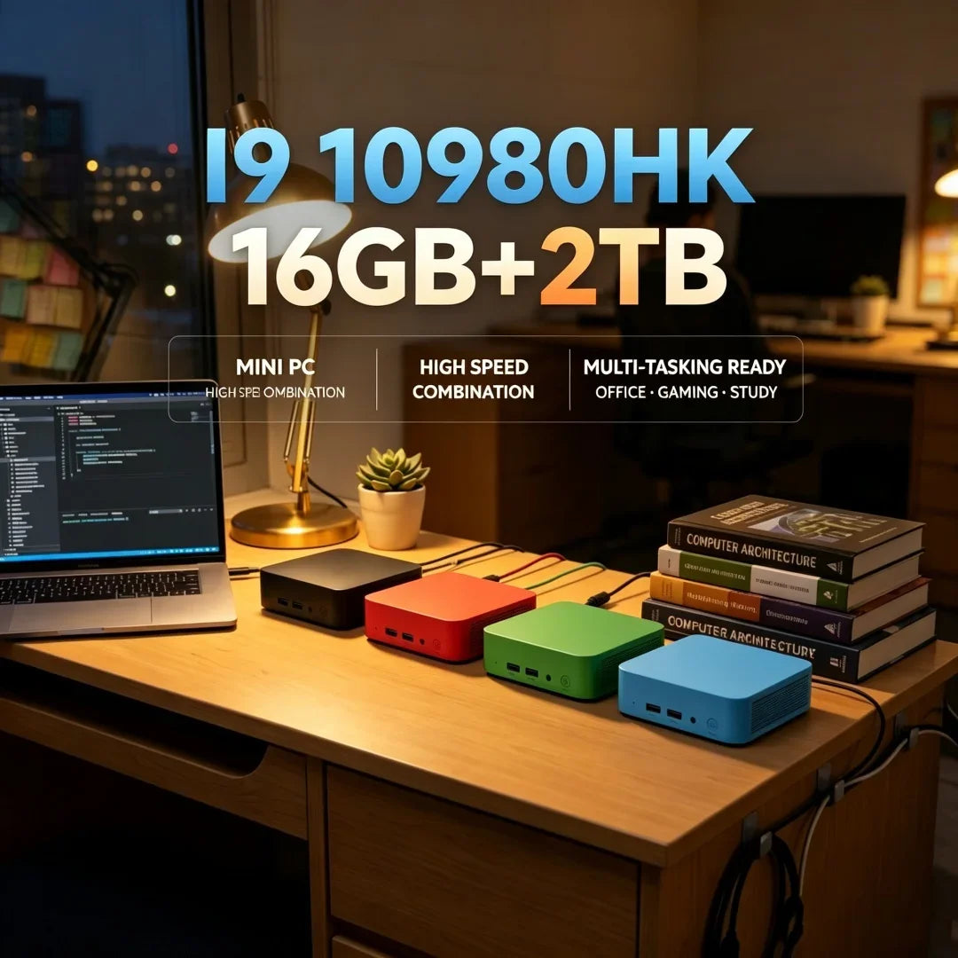 Windows 11 MiniPC Intel Core I9 10980HK 16GB 32GB RAM WIFI6 BT5.2 4K 1TB 2TB SSD 1000Mbps Protable Gaming Computer PC
