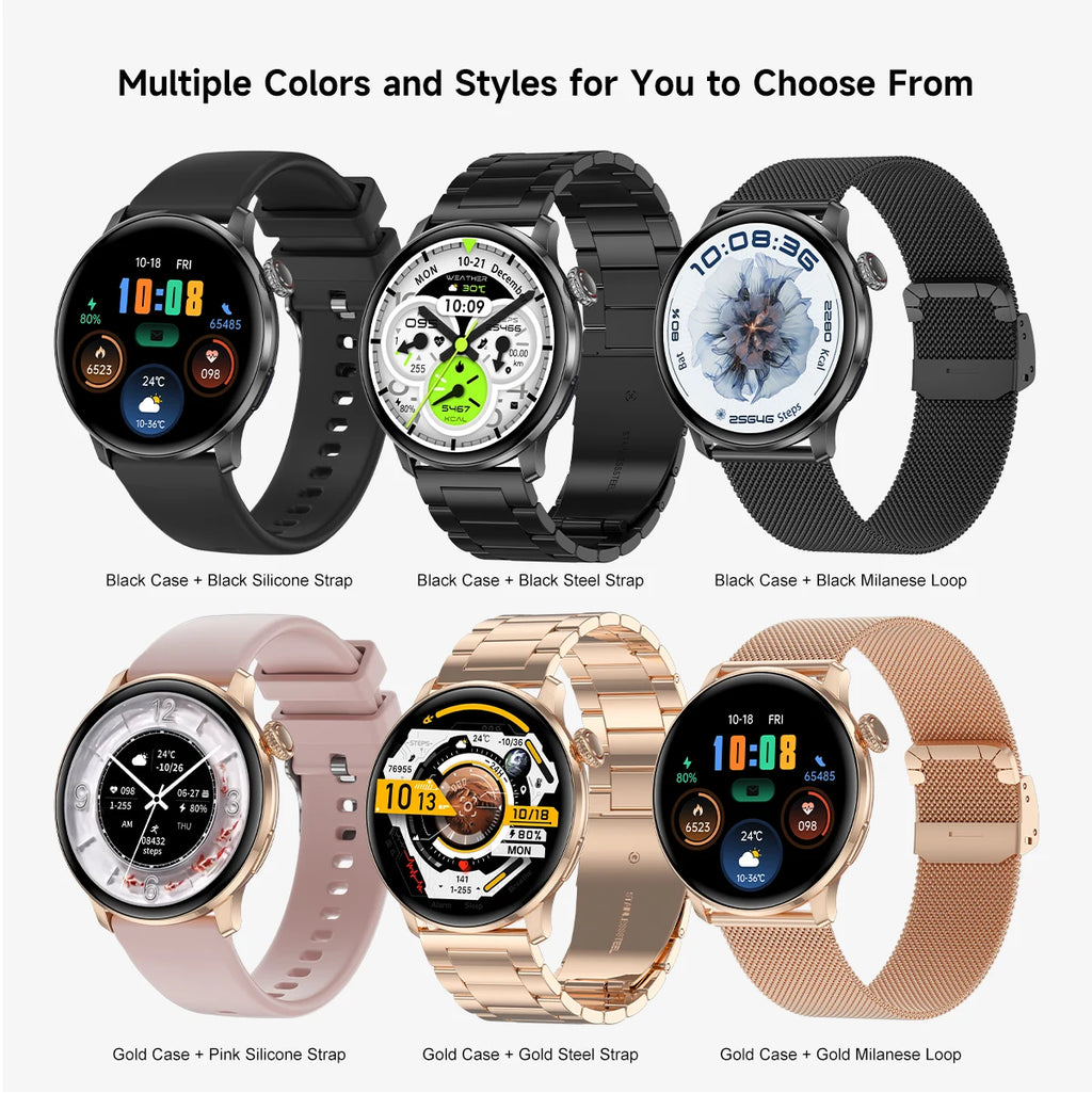 2026 New Smart Watch For Women Gift 1.43 Inch Full Touch Screen Sports Watches 500+Custom Dial Call Waterproof Smartwatch Ladies