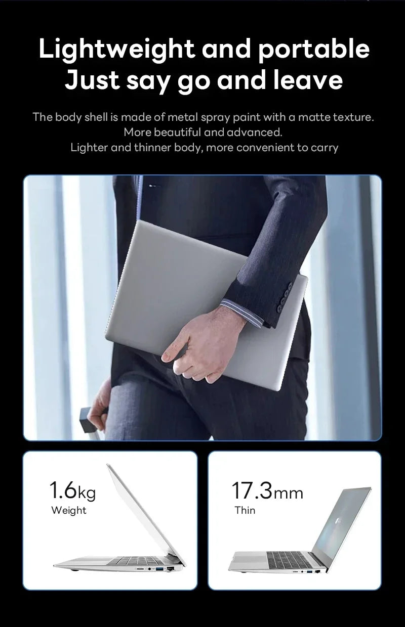 NEW Core I9-10980HK Laptop 16GB RAM 1/2TB SSD Portable Laptops 14.1-inch Windows 11 Pro Notebook Computer Office Gaming