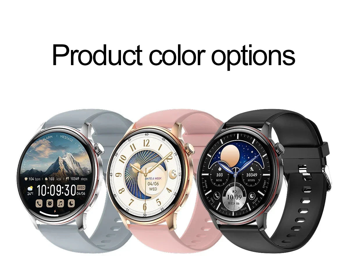 2026 Smart Fashion Watch 1.43'' 100+ Sports Mode Information Push Voice Assistant IP68 Waterproof Custom Watch Face Smart Watch