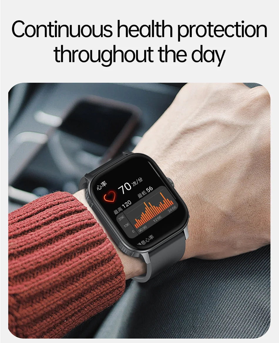 2026 upgraded smartwatch -1000mAh long battery life, 2.04-inch large screen, wireless calling, 100+sports, neutral smartwatch