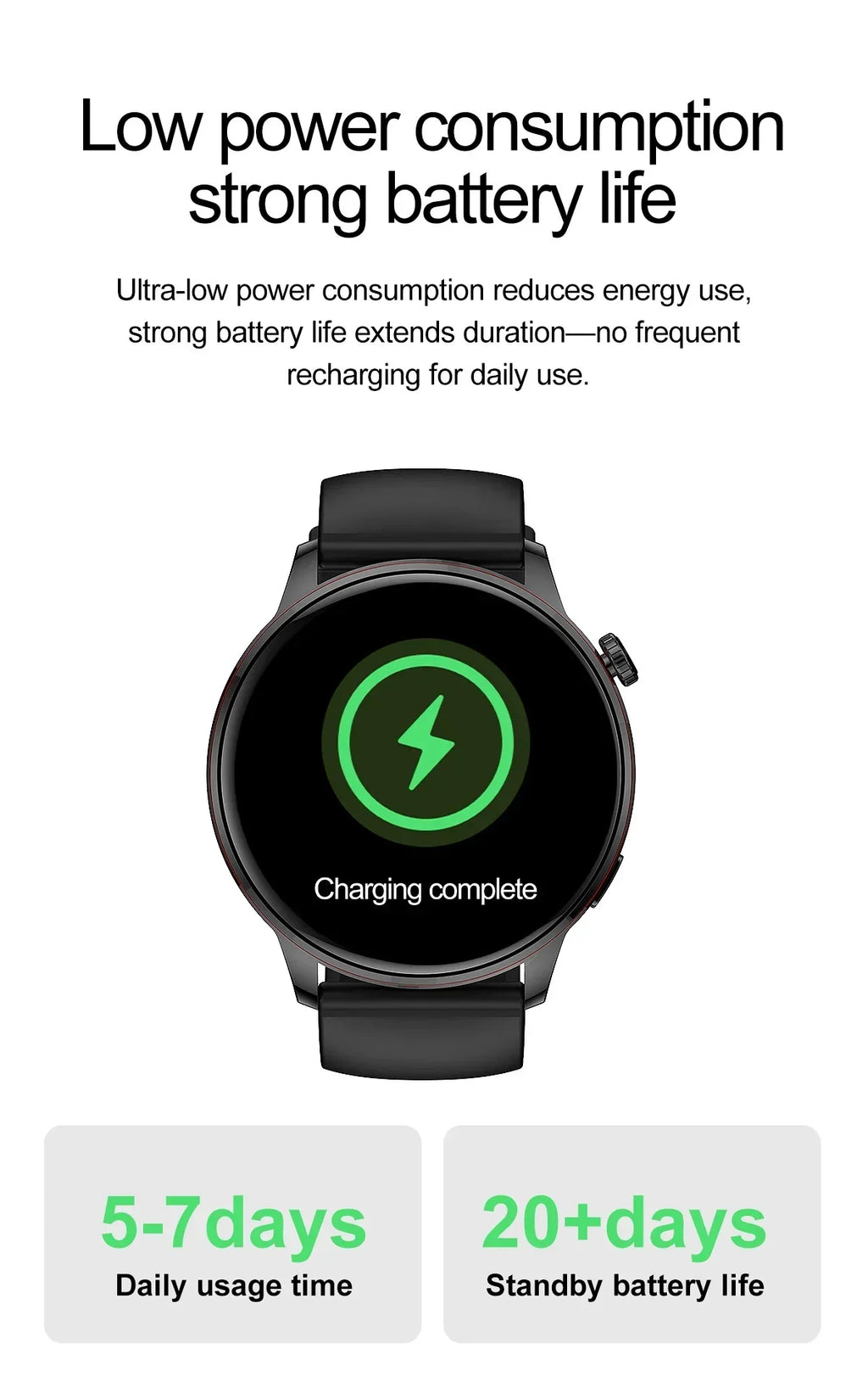 2026 Smart Fashion Watch 1.43'' 100+ Sports Mode Information Push Voice Assistant IP68 Waterproof Custom Watch Face Smart Watch