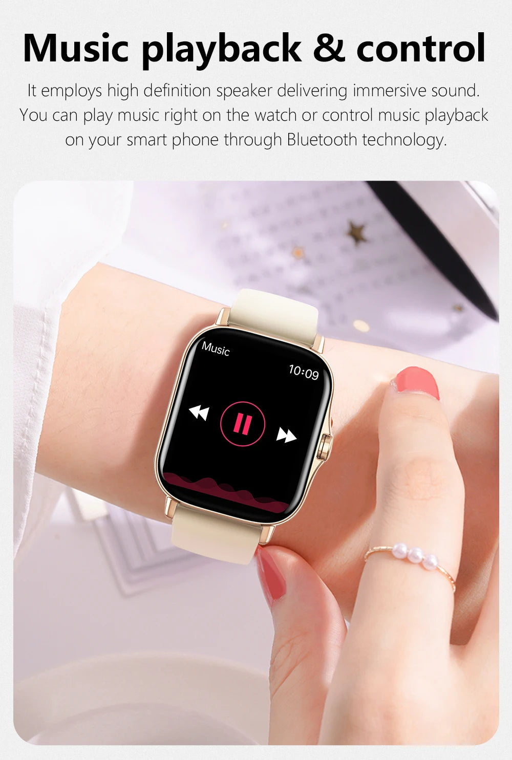 Smart Watch Android Phone 1.44''Inch Color Screen Bluetooth Call Smart Watch Women Men