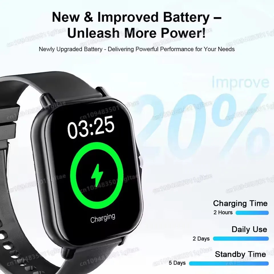 2026 New Smart Watch 2.01” Inch HD Screen Bluetooth Talk Pedometer IP68 Waterproof 123 Sport Modes Man Woman Watch Gift Pk HW12