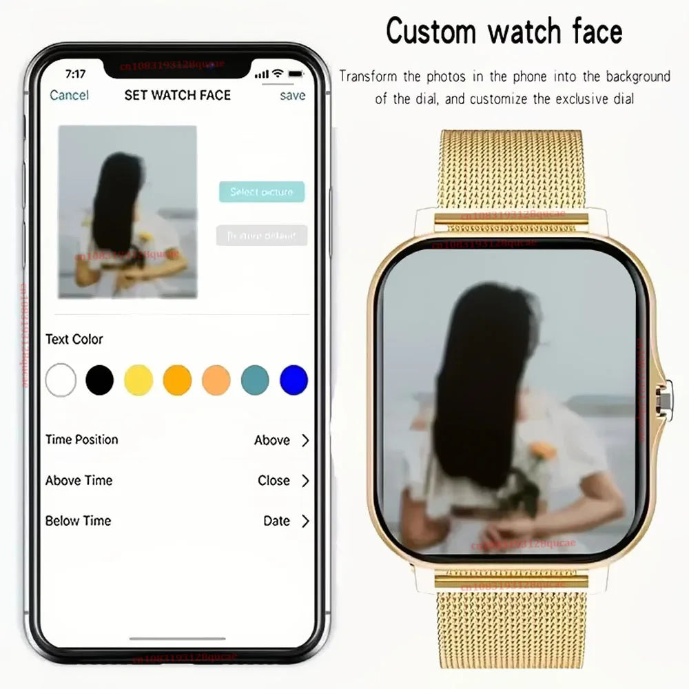 Latest Upgraded Fashion Design Smart Watch 1.83-inch Full-Screen Sports Smartwatch for Men and Women, Wireless Calling New Hw12