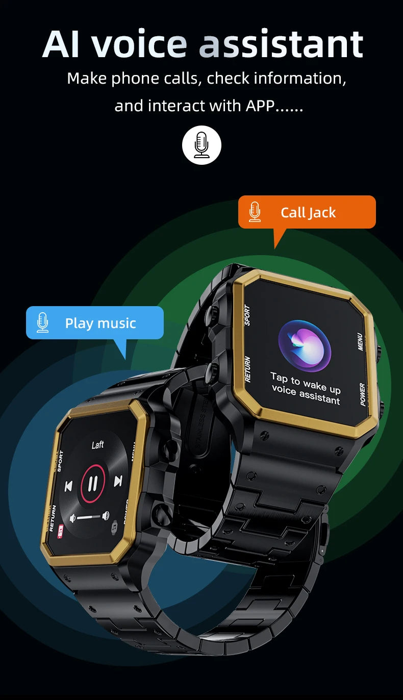 Aiweile AW38 Smart Watch Man High-End Luxury for Android IOS Fitness Tracker Sport Business Bluetooth Call DIY Faces Steel Voice