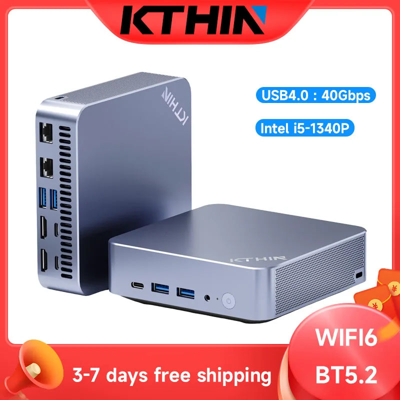 Mini PC Computer i5-1340P WIFI6 BT5.2 Mini Gaming PC 2.5G LAN USB4.0 DDR5 4800MHz PCIe SSD Mini Desktop Computer/ OpenClaw