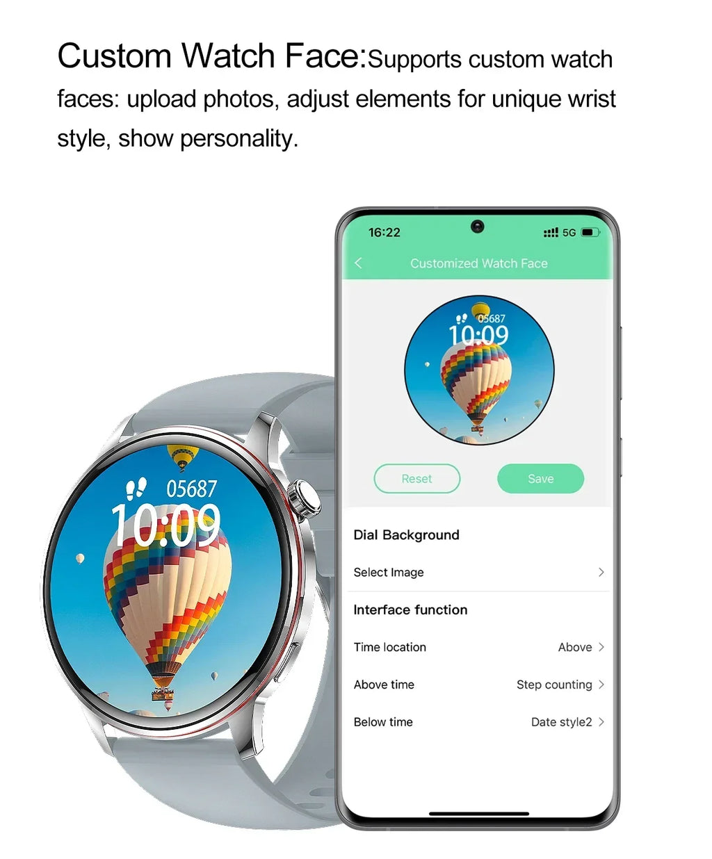 2026 Smart Fashion Watch 1.43'' 100+ Sports Mode Information Push Voice Assistant IP68 Waterproof Custom Watch Face Smart Watch