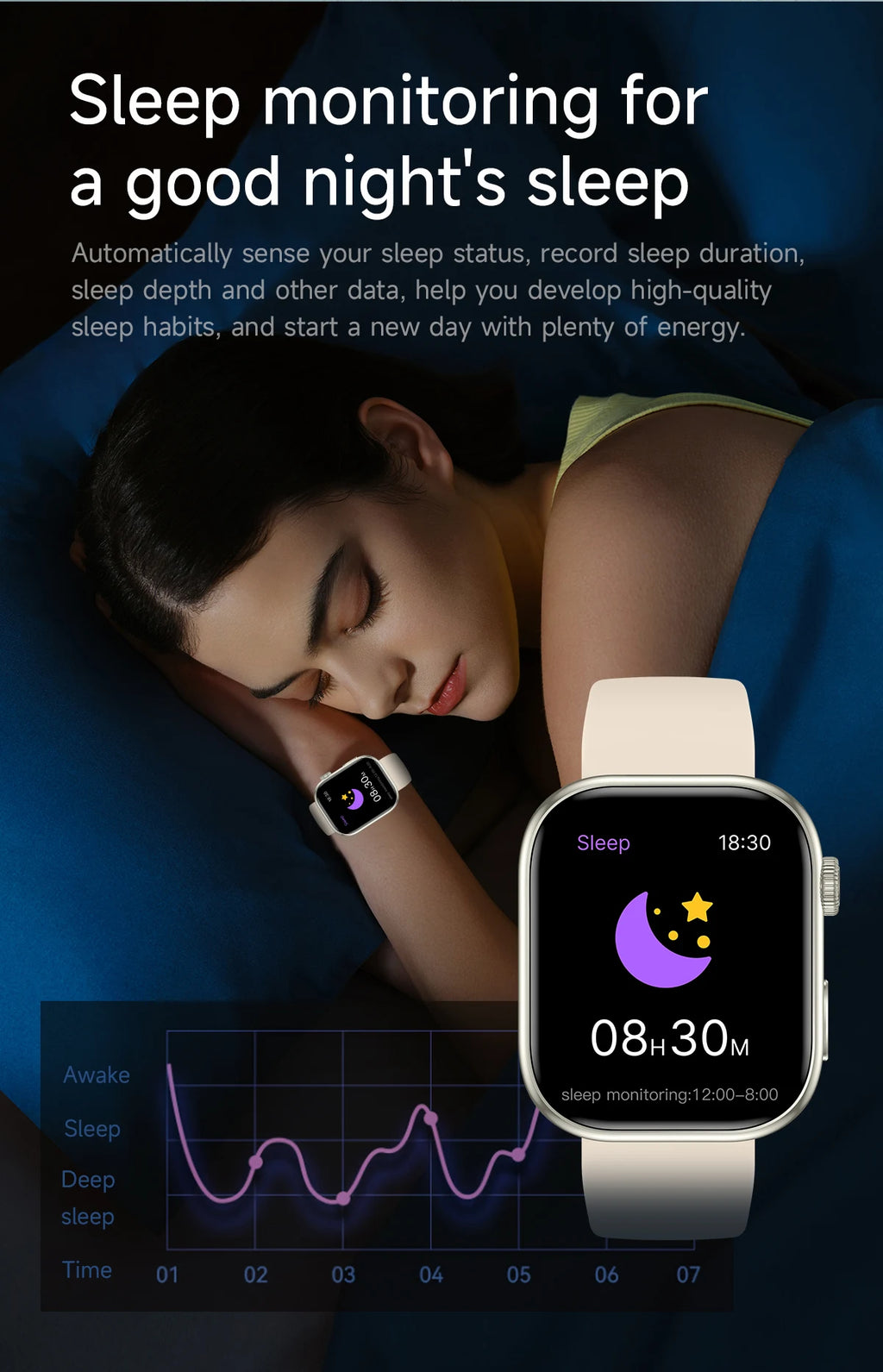 2026 NEW Smart Watch for Android/IOS 2.01“ HD Screen Health Monitoring Bluetooth Call Music Control Sport Watch for Men Women