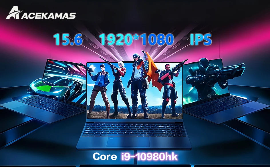 2026 15.6" Core i9 10980HK Laptop Computer Windows 11 Pro Notebook Gamer 16GB RAM 1TB SSD Fingerprint UnIock Office Game Laptops