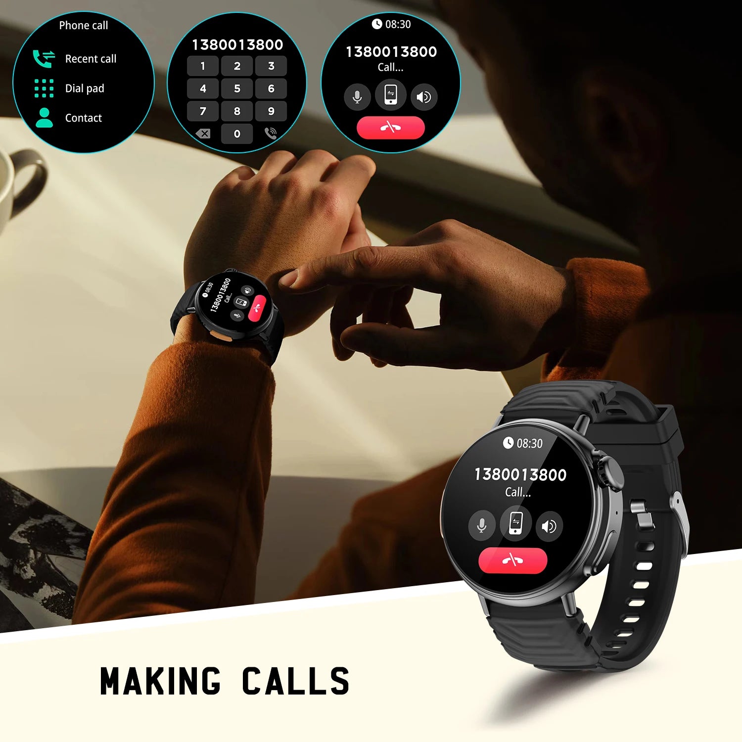 Smart Watch Ultra for Women men 1.52'' HD display sport Fitness tracker with Health Tracking,120+ Sport modes for Android IOS