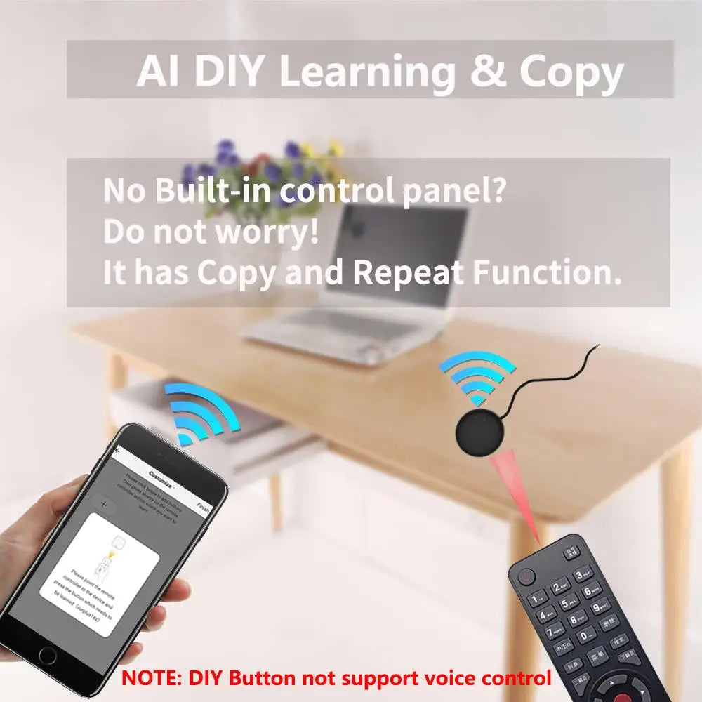 Smart IR Remote Control For TV Air Conditioner Devices Smart Home Automation Gear Automation Gear Controls TV Air Conditioner