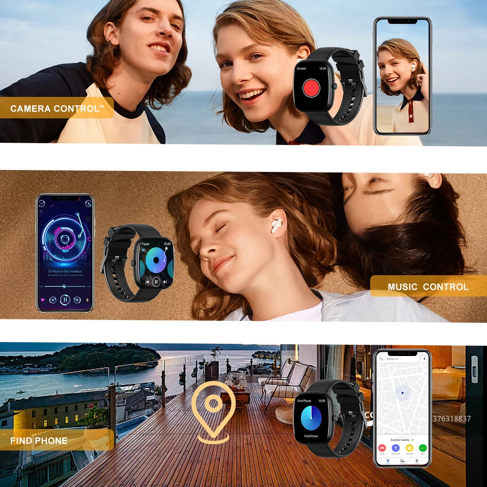 2024 NEW Smart Watch 1.83"  Full Touch Screen Sports Fitness Tracker with Call Function, Step & Calorie Counter Andiod and IOS
