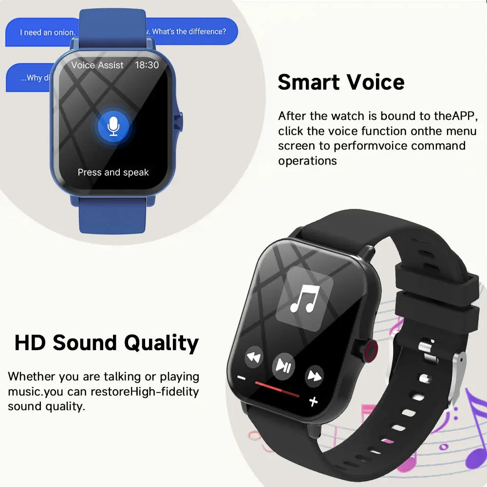 2026 New Smart Watch, Wireless Call/Dial, Multiple APP Reminders, Men and Women, Sports Watches, Compatible With IPhone/Andriod