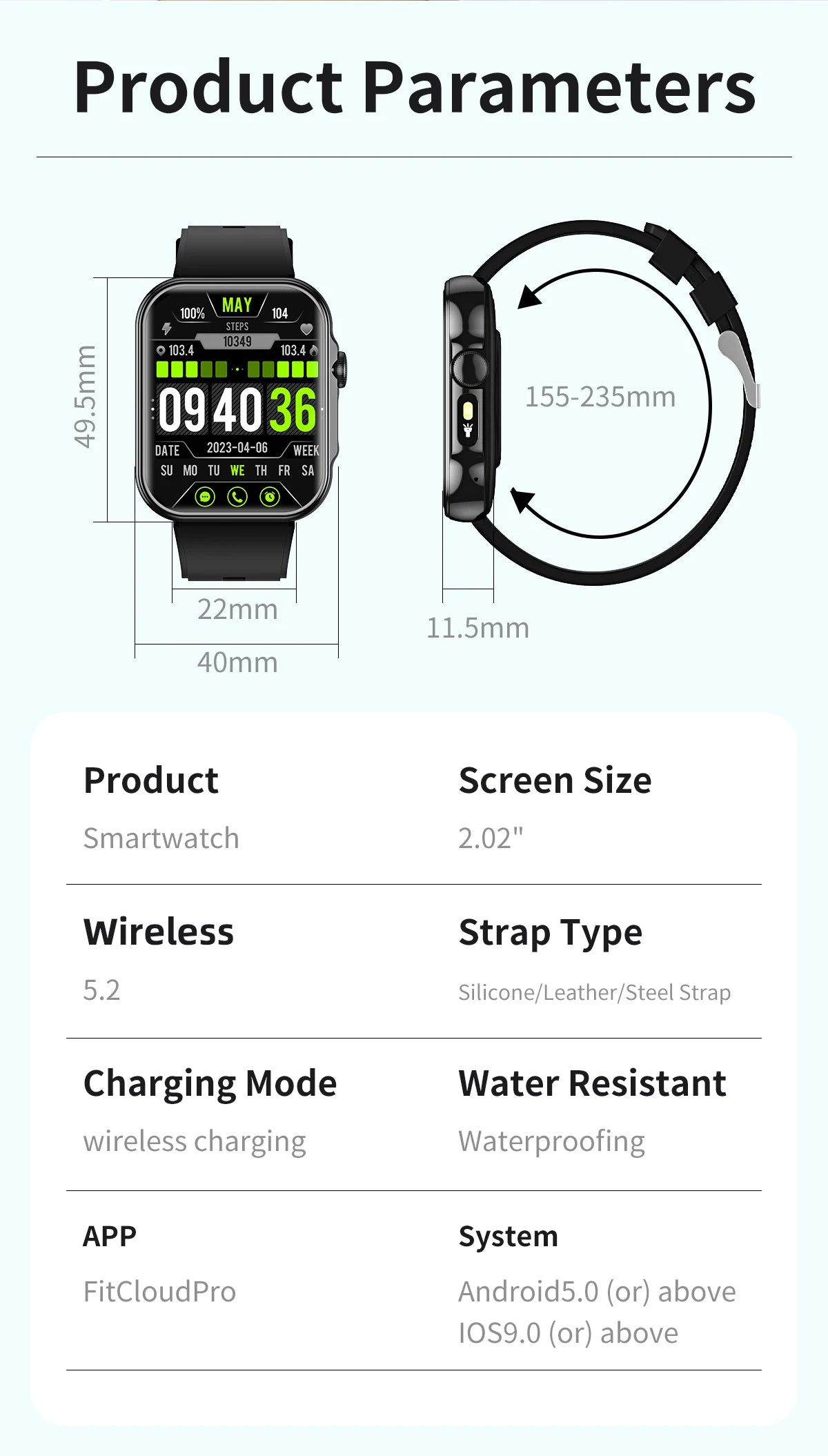 2025 Smart Watch Men 2.01‘’ HD Large Screen LED Flashlight Bluetooth Call Women's Fitness Tracker Waterproof Sports Smartwatch