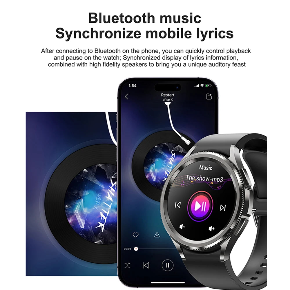 2025 New Smart Watch 6 Men's Outdoor Sports 100+ Sport Modes IP68 Waterproof Watch AMOELD HD Screen Smartwatch Android IOS