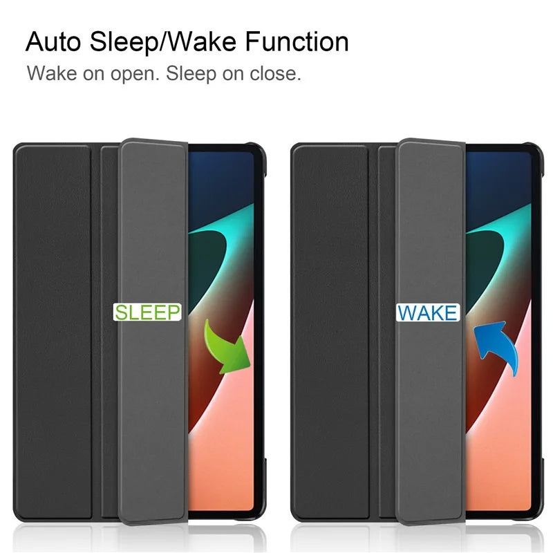For Redmi Pad 2 9.7 pro 12.1 SE 11 10.6 8.7 Case Xiaomi Pad 5 6 7 8 Pro 11 11.2 K pad Auto Wake up Sleep Cover Support Charging