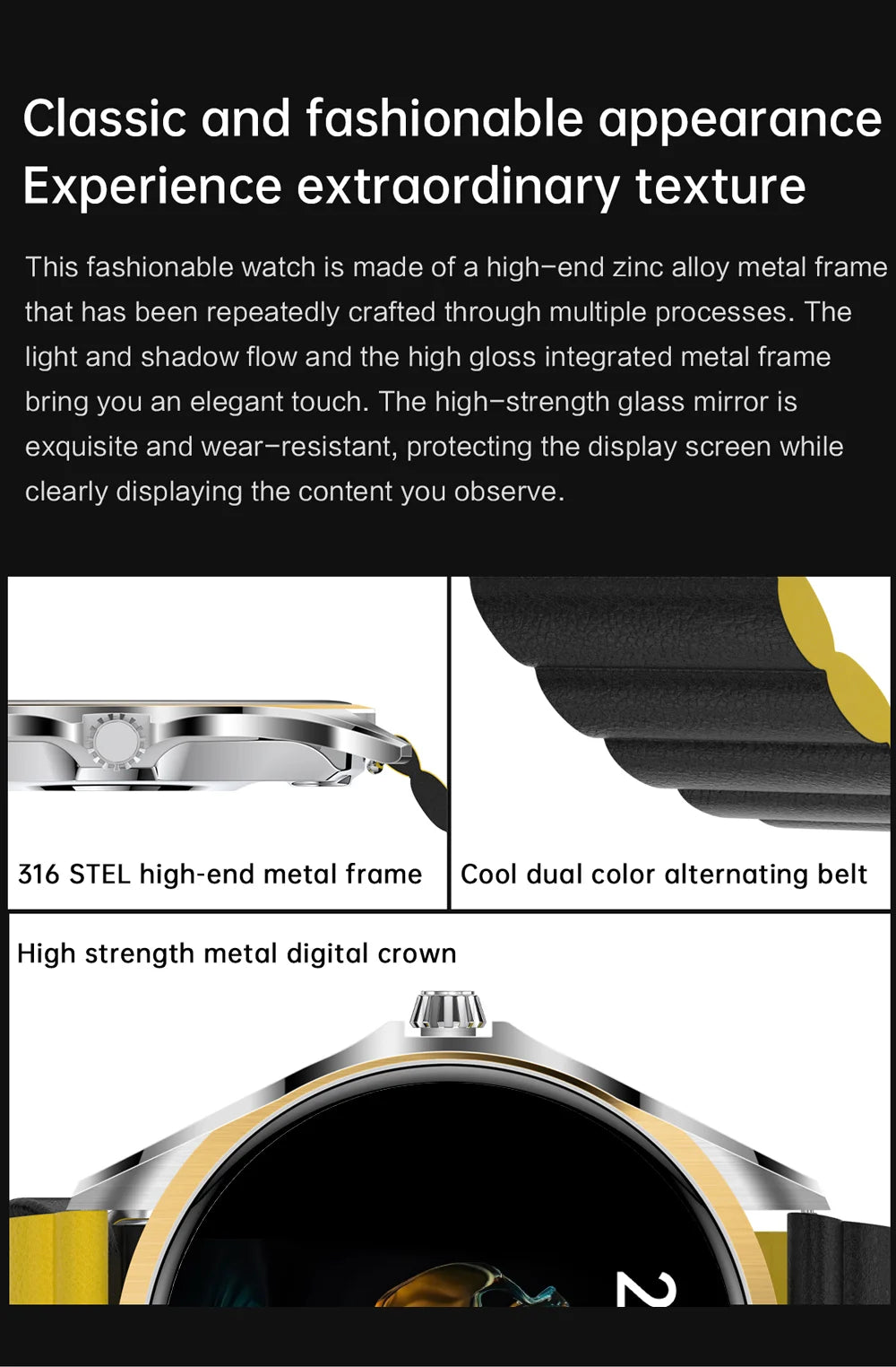 Smart Watch  6.5mm Ultra - Thin 1.43" AMOLED Screen Bluetooth Call 120+ Sports Modes for Daily & Sports