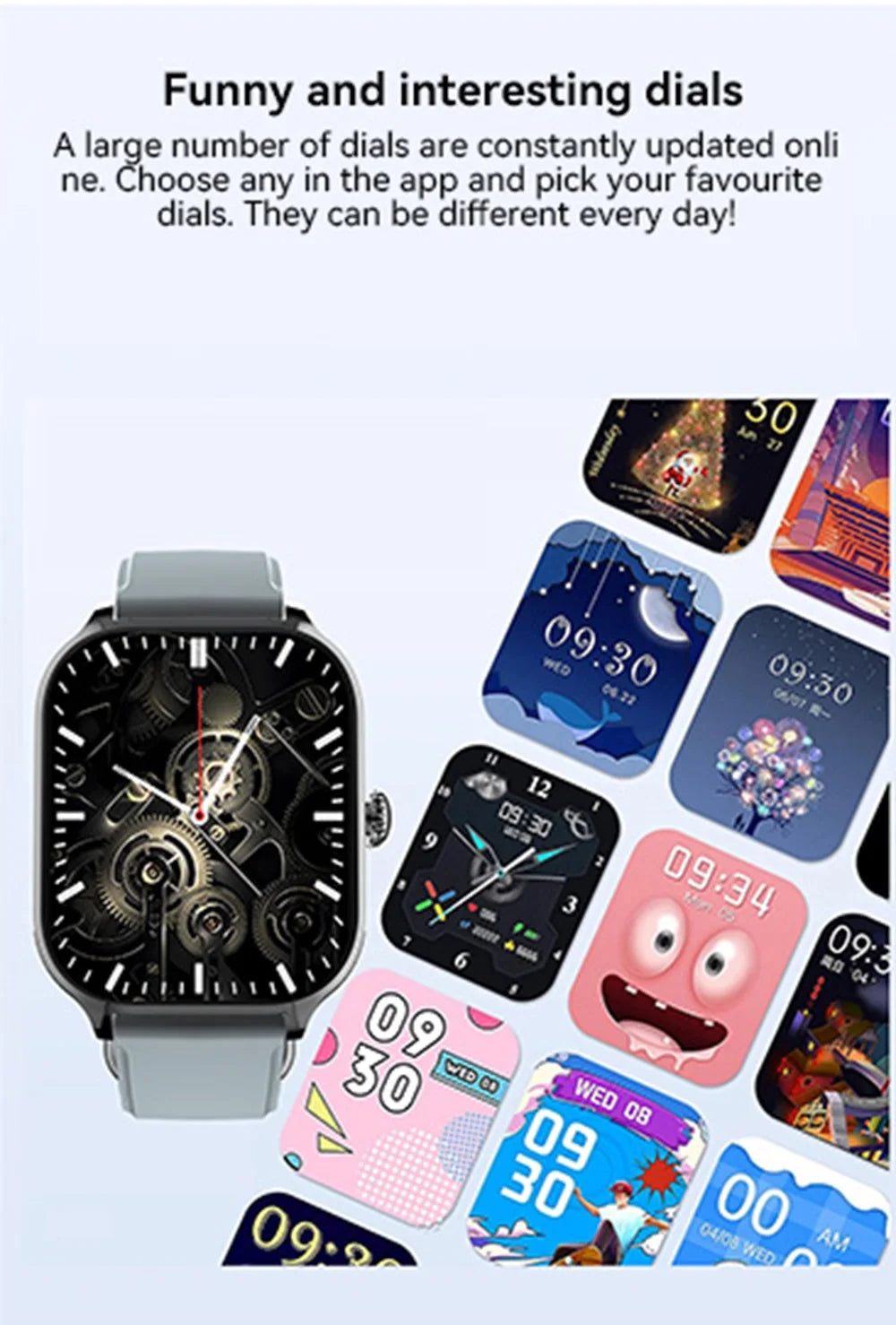 2026 New Smart Watch For Android IOS 2.01Inch Color Screen Bluetooth Call Blood Oxygen/Pressure Monitoring Smart Watch Women Men