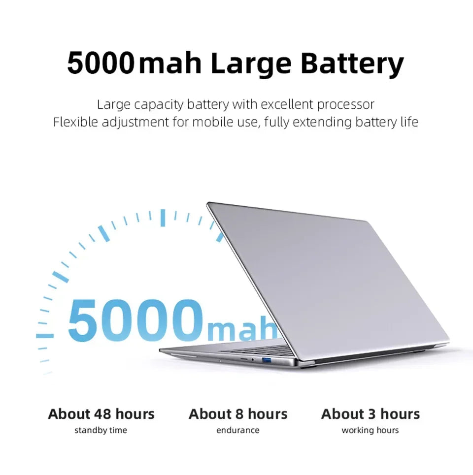 14.1 Inch Business Ultra Portable Laptop I9-9900 I9-10980HK 2026 Win11 DDR4 16GB/32GB RAM 2TB SSD Slim Office Notebook PC