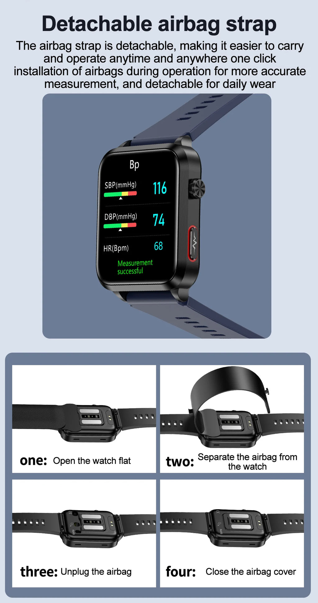 2026 New Smart Watch air Pump ECG True Accurately Blood Pressure Airbag health watch Uric Acid Blood Lipids watch men waterproof