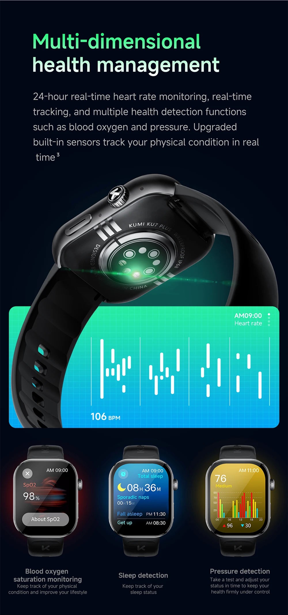Original KUMI KU7 Meta & Plus Smart Watch