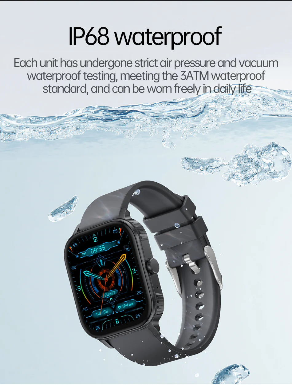 2026 upgraded smartwatch -1000mAh long battery life, 2.04-inch large screen, wireless calling, 100+sports, neutral smartwatch
