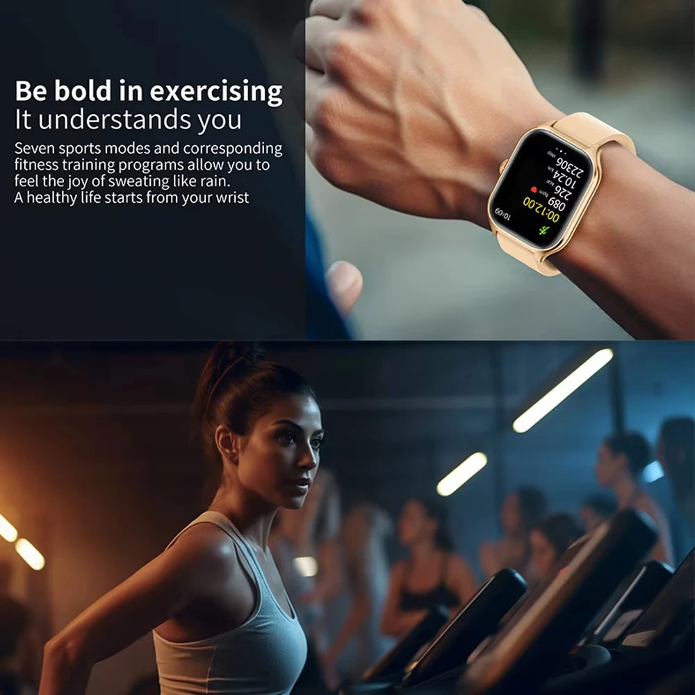 2026 New Smart Watch For Android IOS 2.01Inch Color Screen Bluetooth Call Blood Oxygen/Pressure Monitoring Smart Watch Women Men