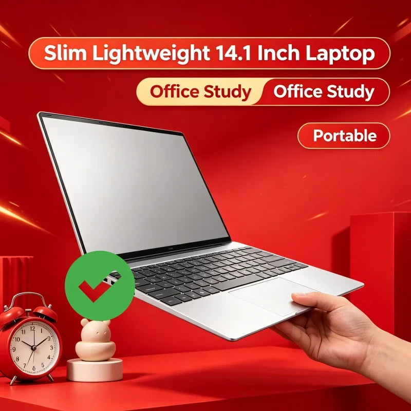 Windows 11 Pro Portable New 14.1 Ultra Slim Laptop 32GB 2TB Gaming PC 1920*1080 HD Office Study Intel Core I7-8650U