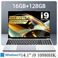Intel Core i9 10980HK 14.1 Inch Windows 11 Pro Laptop 32GB RAM 2TB M.2 SSD 8 Core 16 Thread Notebook Gaming Office Computer