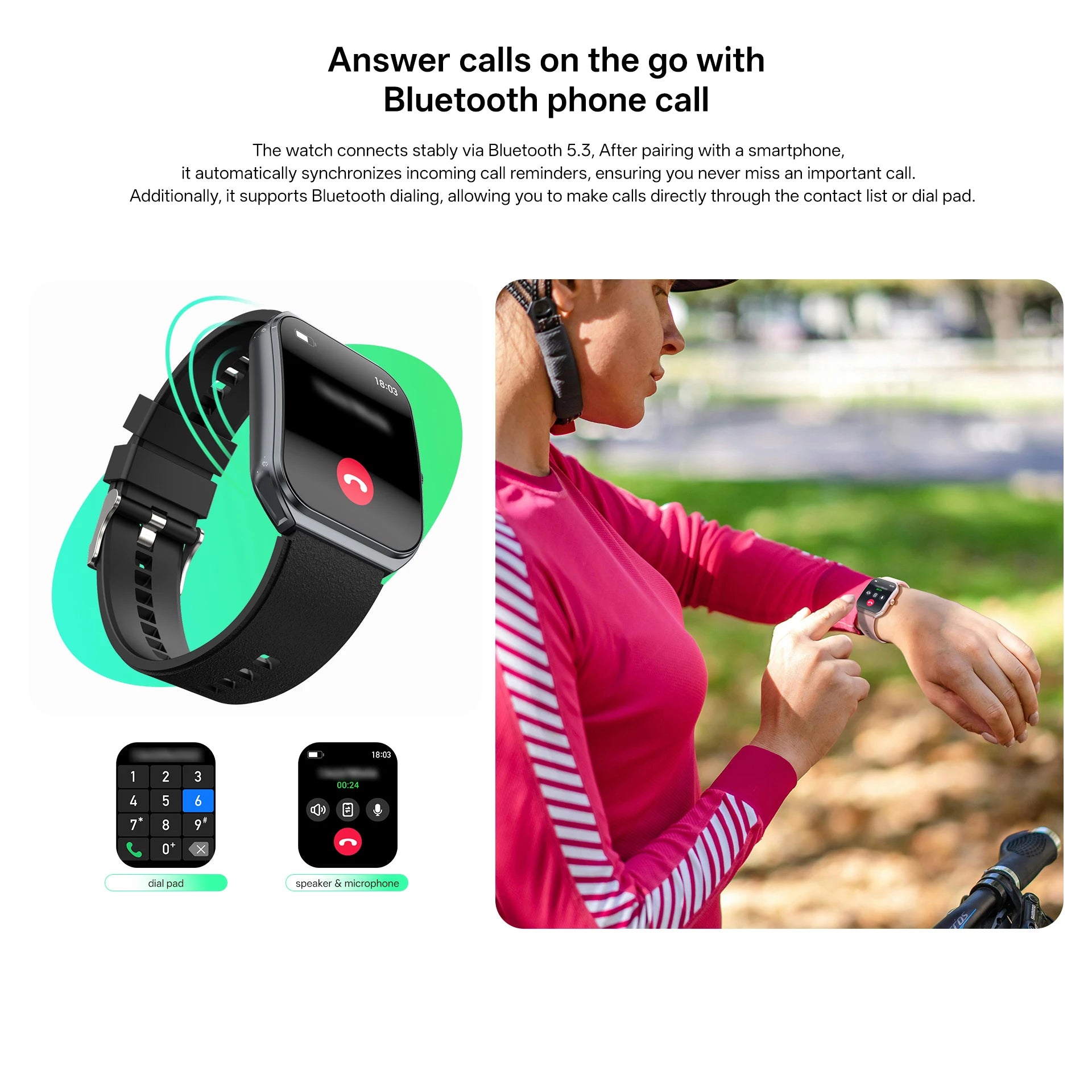 Smart Watch for Men's Women's 1.95-inch AMOLED HD Screen IP68 Waterproof 100+Sports Mode Fitness Tracker Heart Rate monitoring