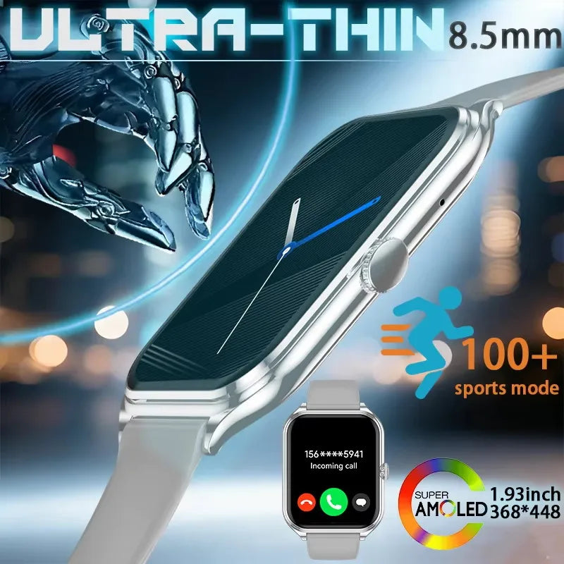 2026 1.95-inch Ultra Smart Watch For Men Women 300mAh High Capacity Battery Outdoor Sports Fitness Health Monitoring Smartwatch