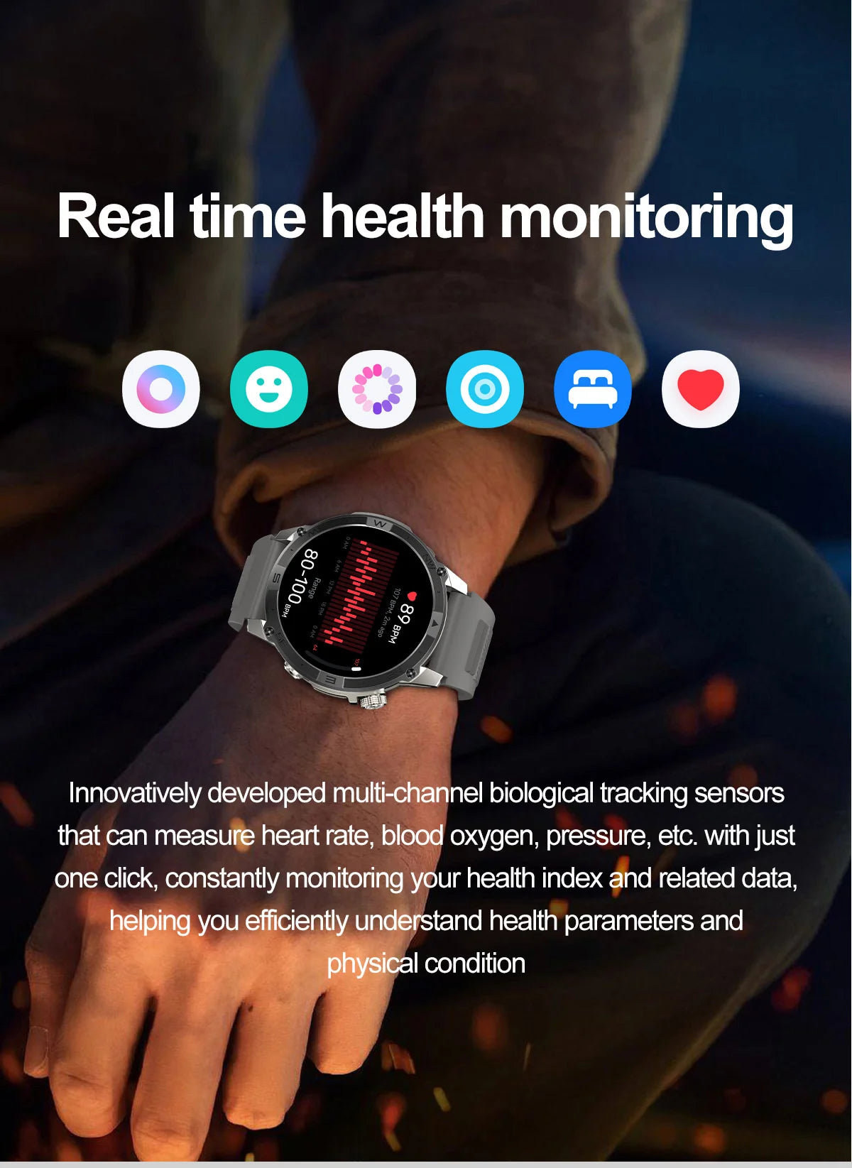 Smart Watch 2026 For Android IOS GPS Compass Sports Smart Watches For Man Women HD AMOLED Bluetooth Call Waterproof Smartwatch