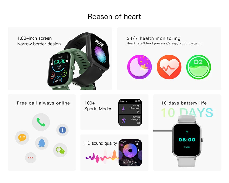 2025 New Smart Watch For Men Women Gift Full Touch Screen Sports Fitness Watches Bluetooth Call Smartwatch Woman For Andriod&IOS