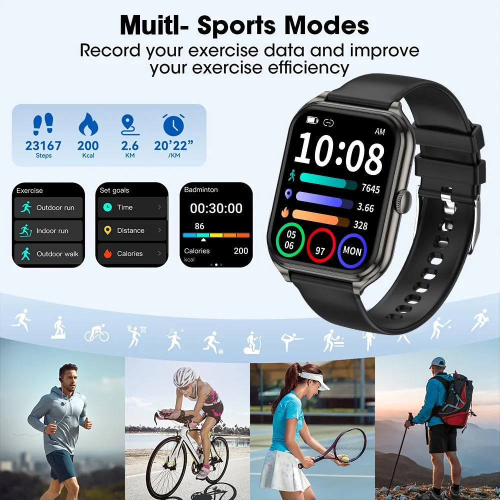2026 1.95-inch Ultra Smart Watch For Men Women 300mAh High Capacity Battery Outdoor Sports Fitness Health Monitoring Smartwatch