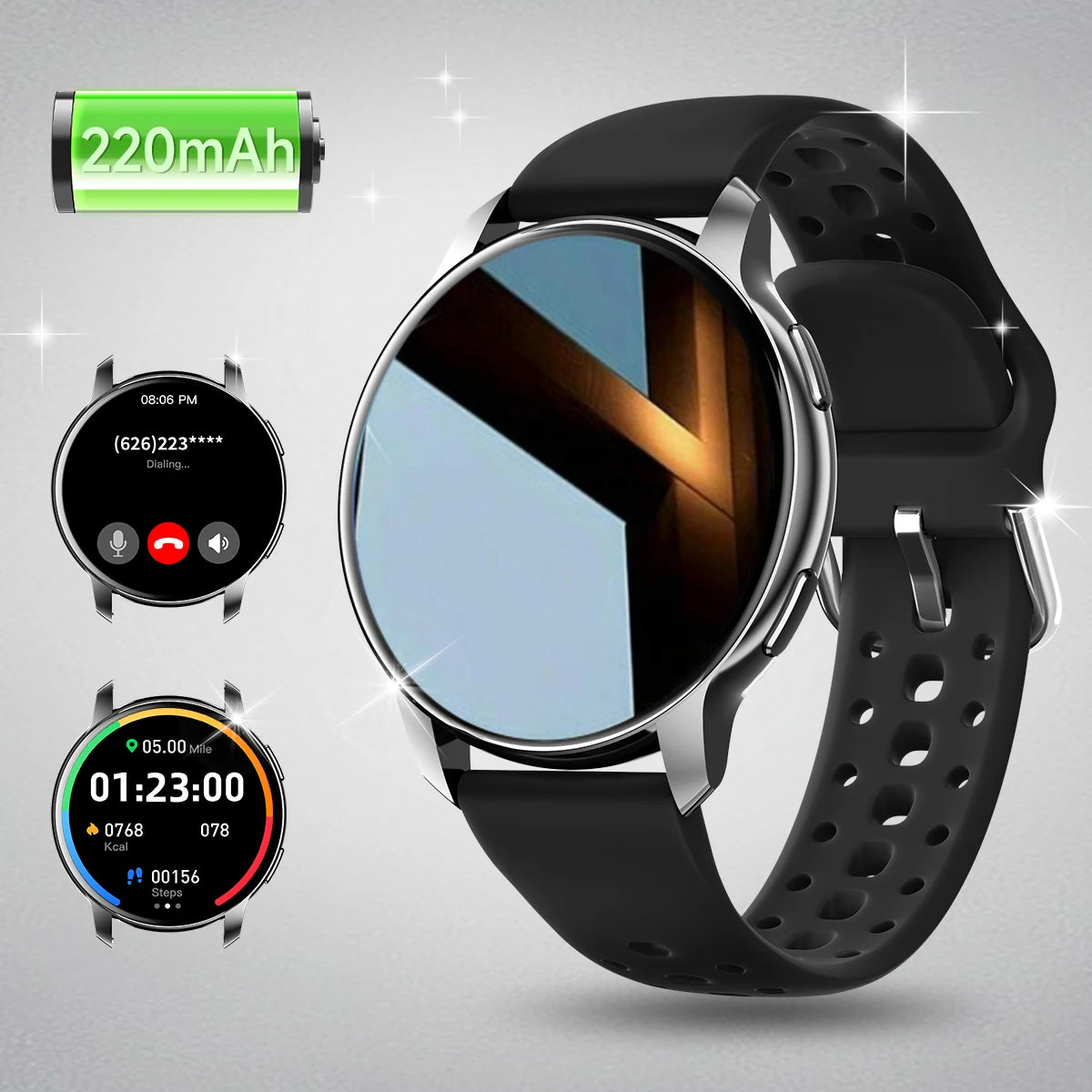 2026 New Smart Watch for Android/IOS 1.46''HD Display Camera Control Wireless Phone Call Voice Answer Christmas Gift Men Women