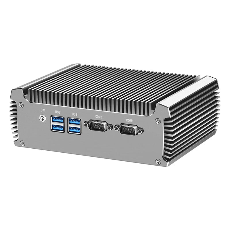 Inter Core i3 i5 i7 Industrial Mini PC Support WiFi 3G/4G LTE Linux Pfsense Computer with 2xLAN 2xRS232 4xUSB3.0 Windows10 Ready