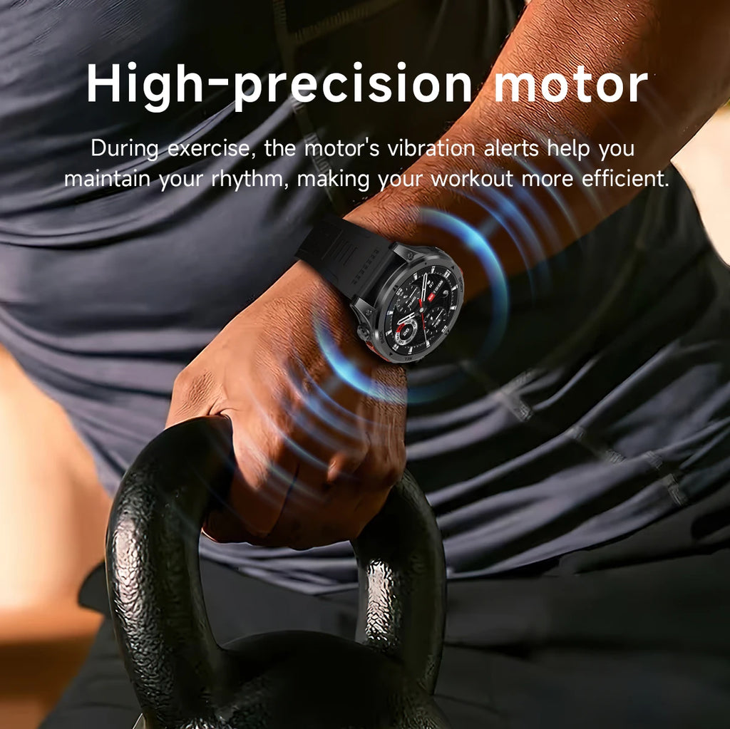 2026NEW Smart Watch Outdoors Sports MAN Bluetooth Call IP68 Waterproof Heart Rate GPS HD Screen Large Battery Health Monitoring