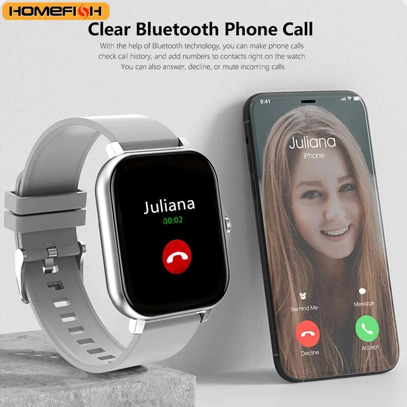 Smart Watch Android Phone 1.44''Inch Color Screen Bluetooth Call Smart Watch Women Men