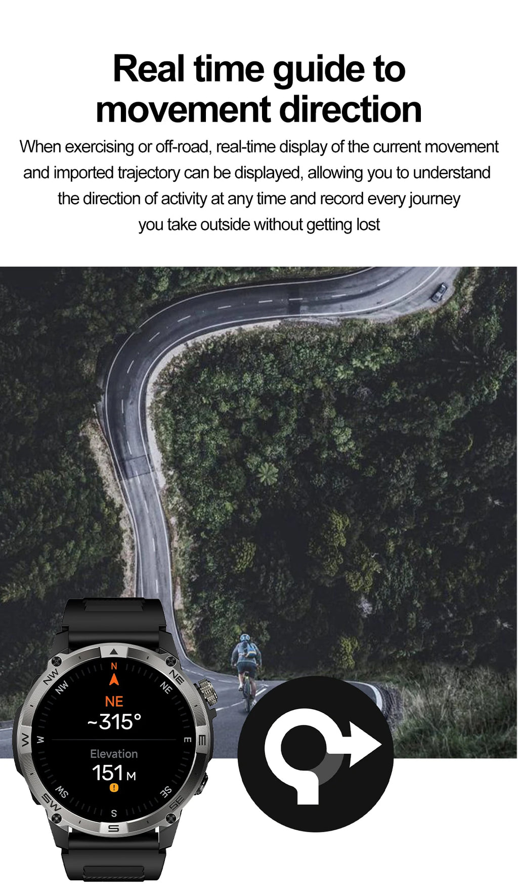 Smart Watch 2026 For Android IOS GPS Compass Sports Smart Watches For Man Women HD AMOLED Bluetooth Call Waterproof Smartwatch