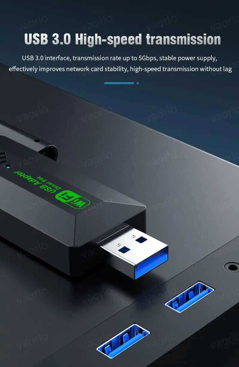 Original 4 Antennas 1200Mbps WiFi USB 3.0 Adapter 2.4G/5GHZ Dual Band WiFi Dongle Wireless Network Card 802.11AC For Win 10/11