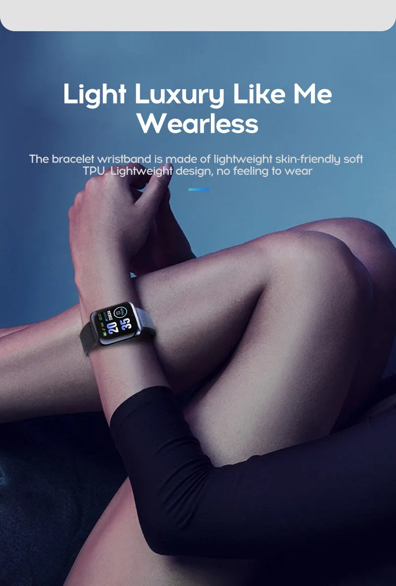 116plus Smart Watch Men and Women Full Touch Screen Sport Fitness Watch Man IP67 Waterproof Bluetooth For Ios Android Smartwatch