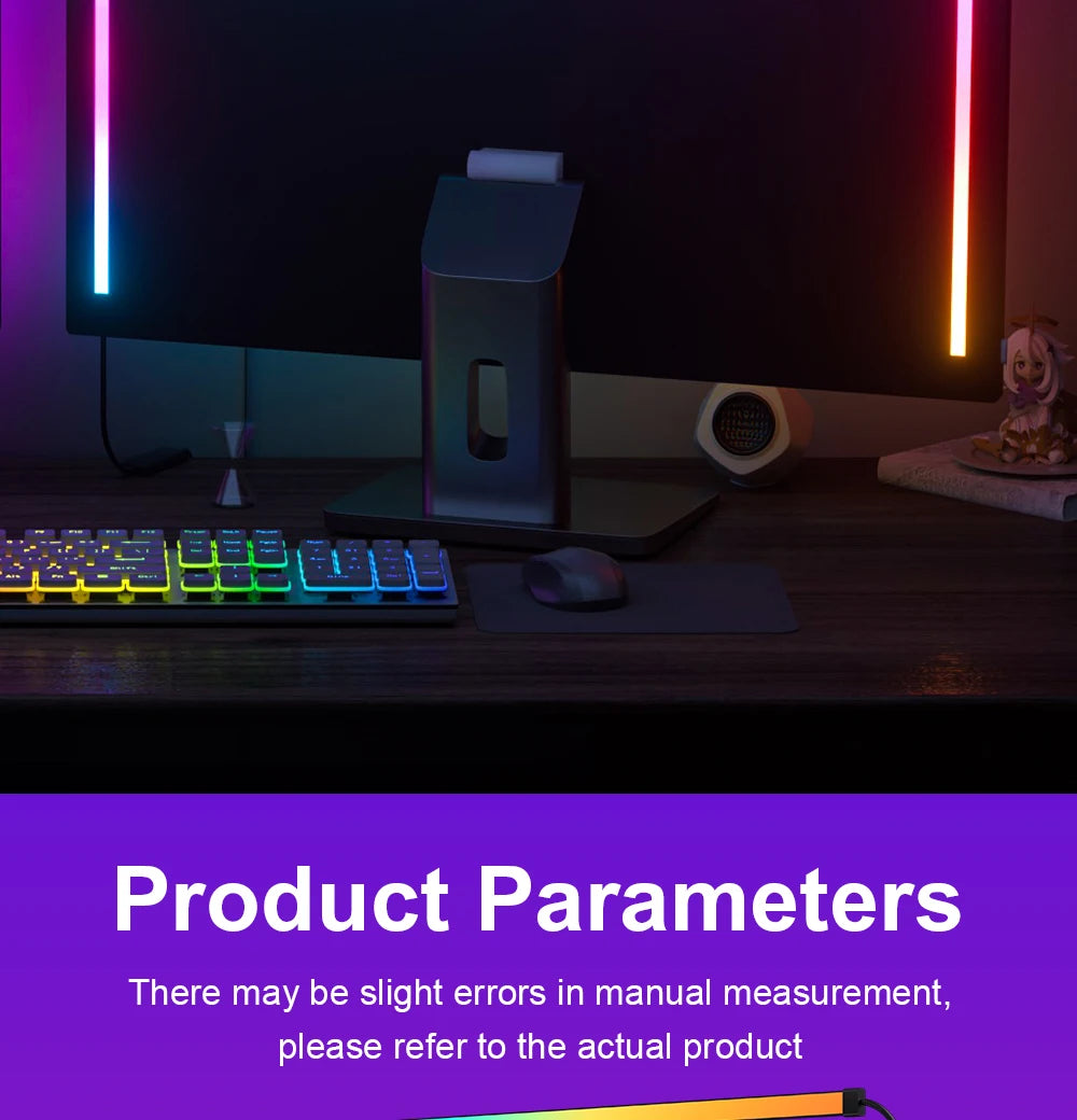 Smart Ambient TV PC Display Sync Computer Monitor Backlight LED Strip Light RGB Smart DIY Game Holiday Atmosphere Decor Lamp