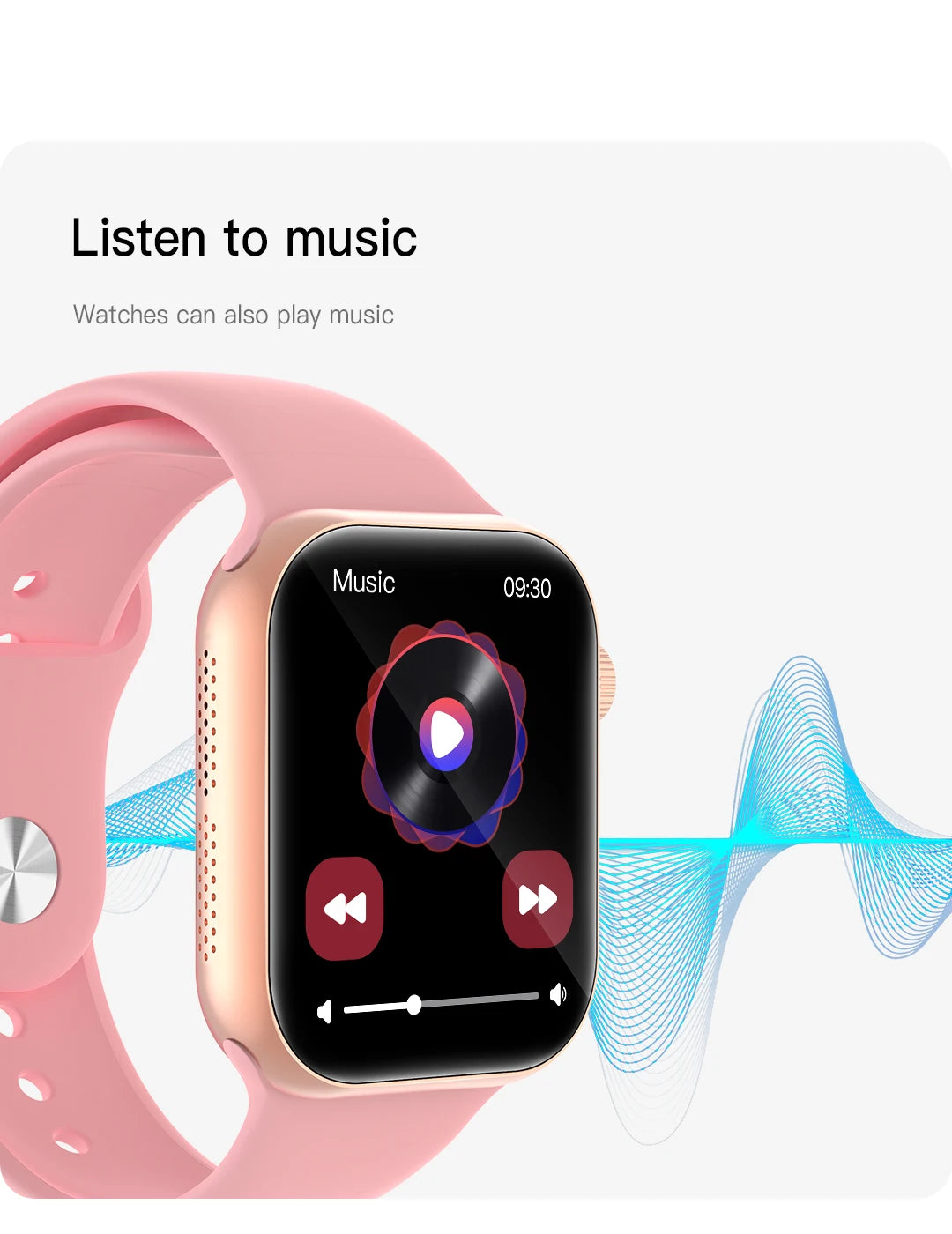 Smart Watch for Men Women Bluetooth Call 24 Hours Heart Rate Sleeping Monitor Music Play Cycling Watch with Calorie Sport  Watch