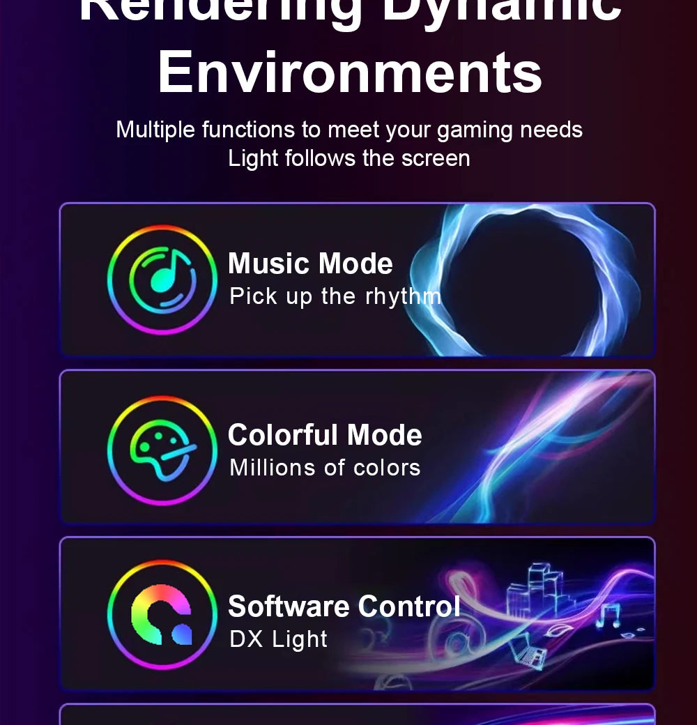 Smart Ambient TV PC Display Sync Computer Monitor Backlight LED Strip Light RGB Smart DIY Game Holiday Atmosphere Decor Lamp