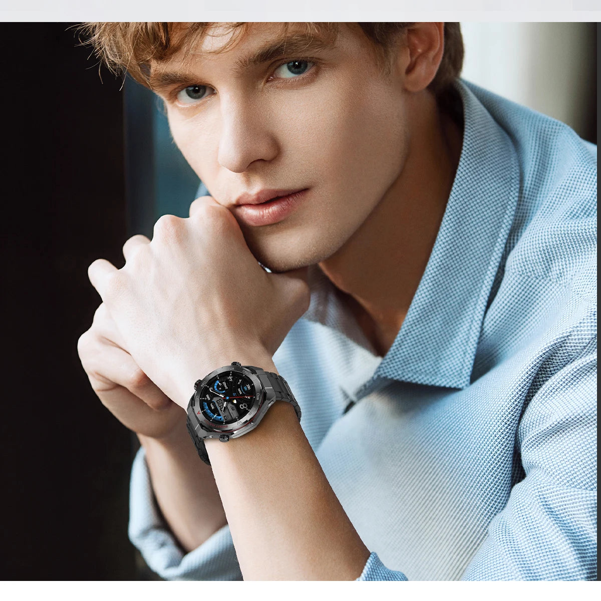 2026 smartwatch, 1.5-inch touchscreen, supports wireless calls, music, various sports modes, message sending and alarm functions