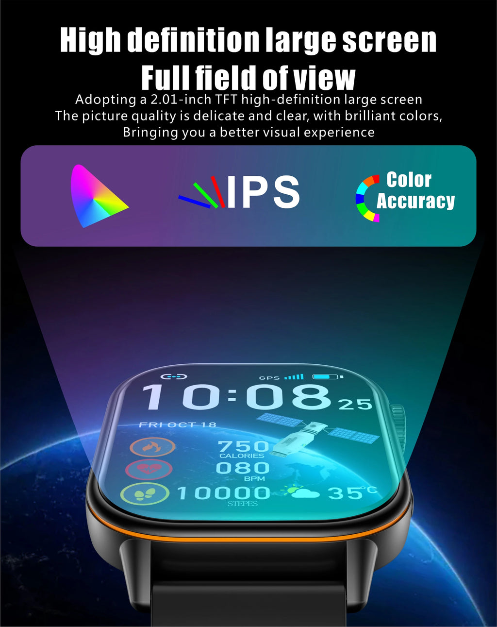 New Smart Watch for Men and Women HD AMOLED Screen Heart Rate Bluetooth Call GPS Tracking IP67 Waterproof Sports Smart Watch