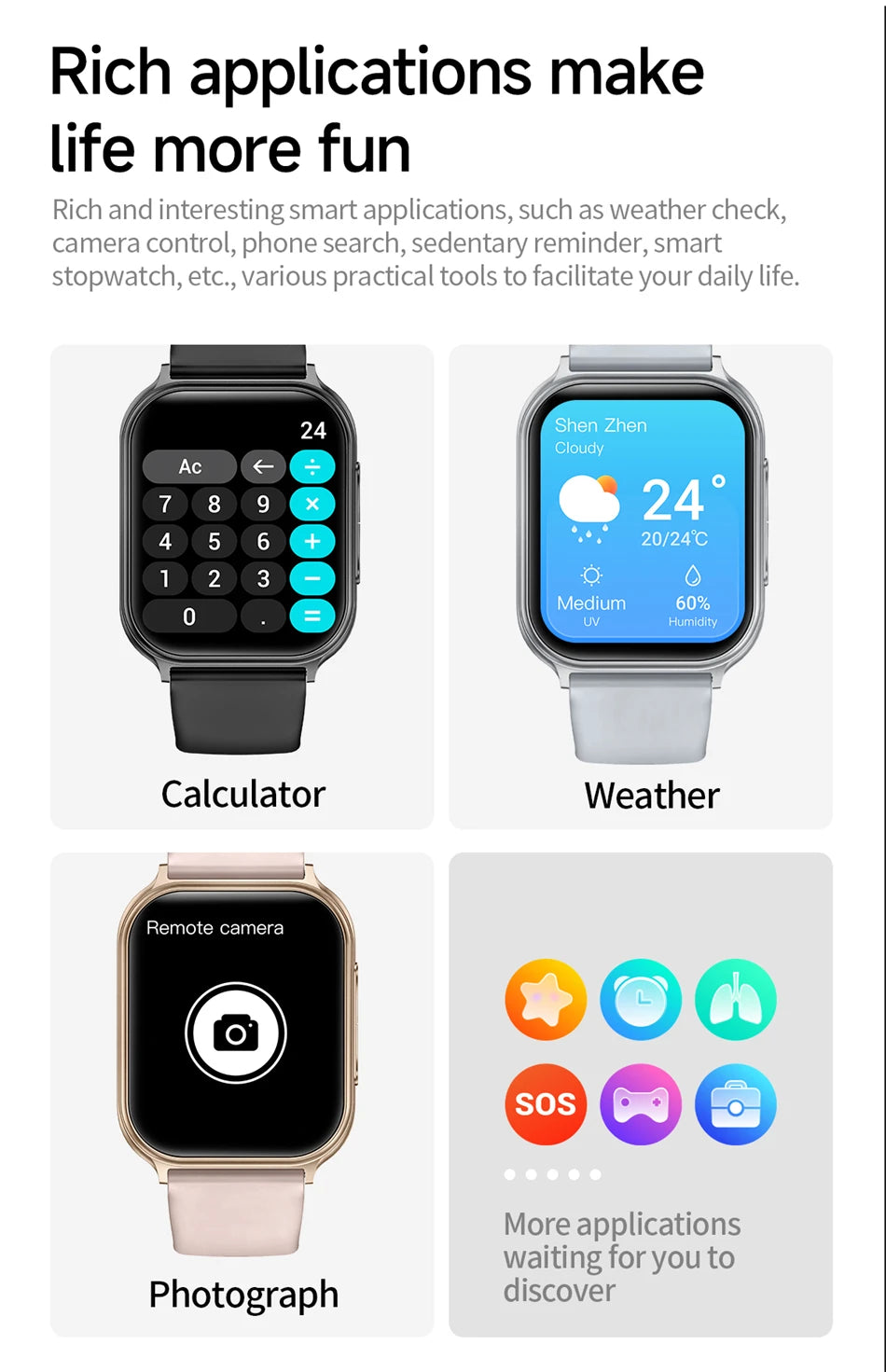 2026 New Smartwatches Men Women Professional Sports Fitness IP68 Waterproof Built-in 24H Heart Rate Bluetooth Call Smart Watch