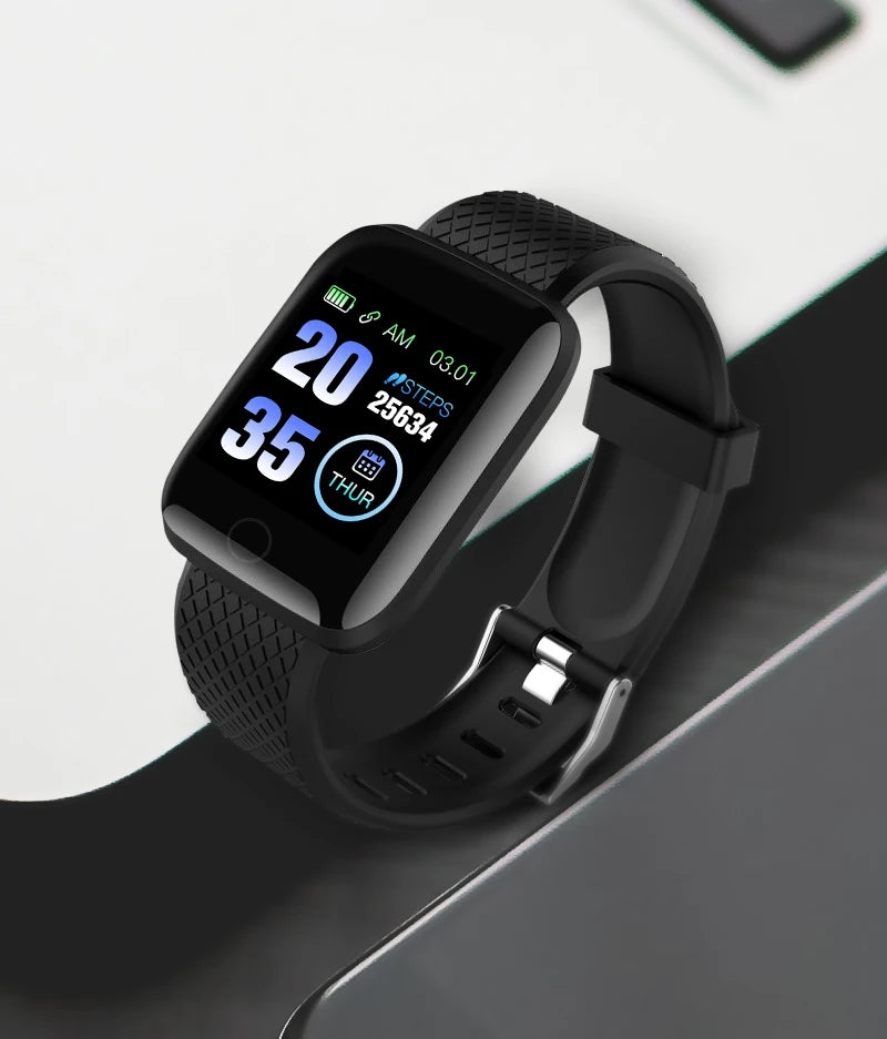 Smart Watch 116Plus D13 Sport Wristband Running Fitness Monitor Track Heart Rate Message Remind Men Smartwatch Woman Clock
