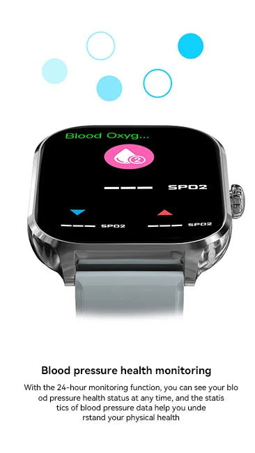 2026 New Smart Watch For Android IOS 2.01Inch Color Screen Bluetooth Call Blood Oxygen/Pressure Monitoring Smart Watch Women Men